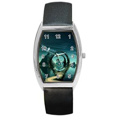 Cute Fairy Dancing On The Moon Barrel Style Metal Watch by FantasyWorld7