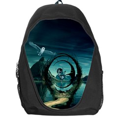 Cute Fairy Dancing On The Moon Backpack Bag by FantasyWorld7