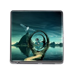 Cute Fairy Dancing On The Moon Memory Card Reader (square) by FantasyWorld7