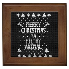 Ugly Christmas Sweater Framed Tiles by Valentinaart