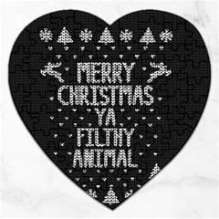 Ugly Christmas Sweater Jigsaw Puzzle (heart) by Valentinaart