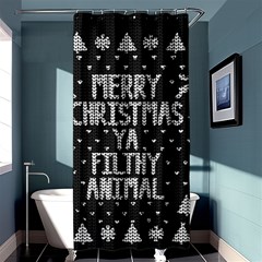 Ugly Christmas Sweater Shower Curtain 36  X 72  (stall)  by Valentinaart