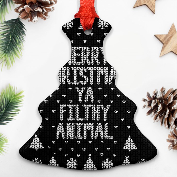 Ugly Christmas Sweater Christmas Tree Ornament (Two Sides)