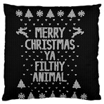 Ugly Christmas Sweater Large Cushion Case (Two Sides) Front