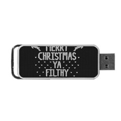 Ugly Christmas Sweater Portable Usb Flash (one Side) by Valentinaart