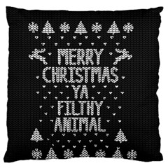 Ugly Christmas Sweater Standard Flano Cushion Case (one Side) by Valentinaart