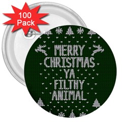 Ugly Christmas Sweater 3  Buttons (100 Pack)  by Valentinaart