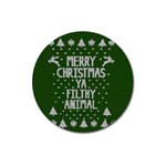 Ugly Christmas Sweater Magnet 3  (Round) Front