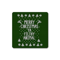 Ugly Christmas Sweater Square Magnet by Valentinaart