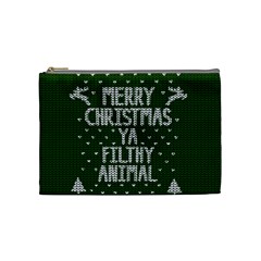 Ugly Christmas Sweater Cosmetic Bag (medium)  by Valentinaart