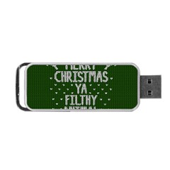 Ugly Christmas Sweater Portable Usb Flash (one Side) by Valentinaart