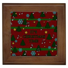 Ugly Christmas Sweater Framed Tiles by Valentinaart