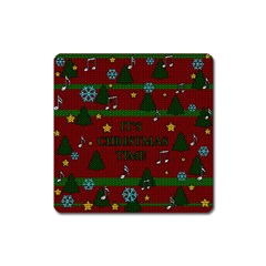 Ugly Christmas Sweater Square Magnet by Valentinaart