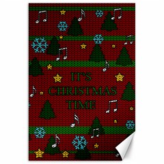 Ugly Christmas Sweater Canvas 20  X 30   by Valentinaart