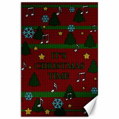 Ugly Christmas Sweater Canvas 24  X 36  by Valentinaart