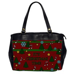 Ugly Christmas Sweater Office Handbags (2 Sides)  by Valentinaart