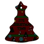 Ugly Christmas Sweater Christmas Tree Ornament (Two Sides) Front