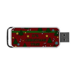 Ugly Christmas Sweater Portable Usb Flash (two Sides) by Valentinaart