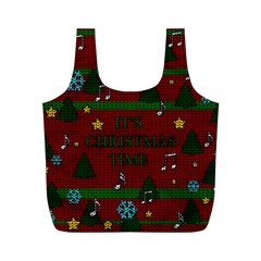 Ugly Christmas Sweater Full Print Recycle Bags (m)  by Valentinaart