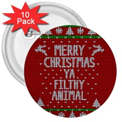 Ugly Christmas Sweater 3  Buttons (10 Pack)  by Valentinaart