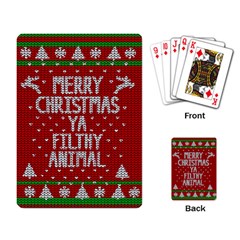 Ugly Christmas Sweater Playing Card by Valentinaart