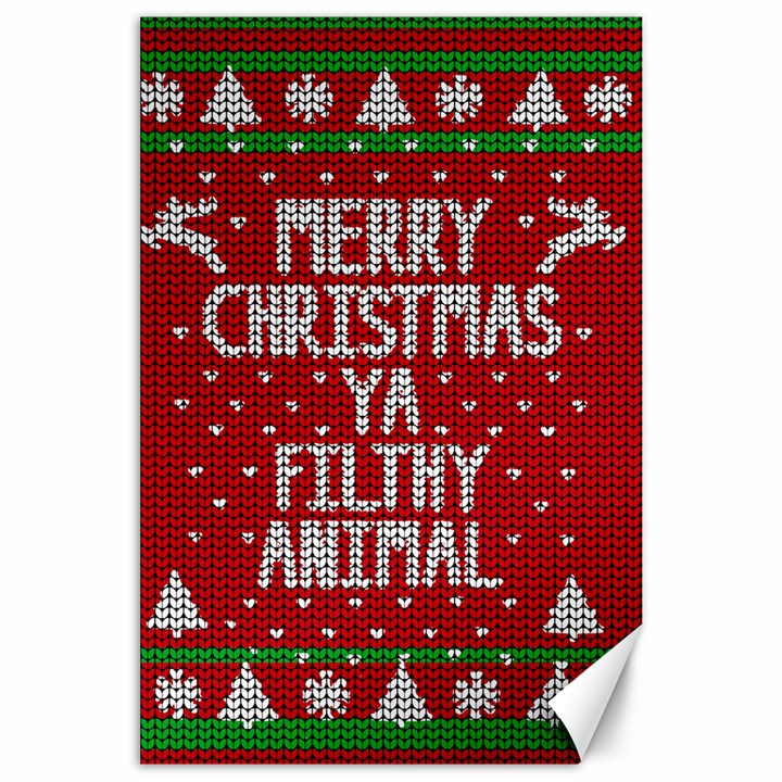 Ugly Christmas Sweater Canvas 24  x 36 