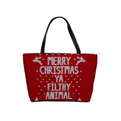 Ugly Christmas Sweater Shoulder Handbags by Valentinaart