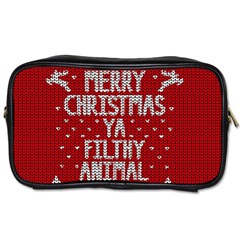 Ugly Christmas Sweater Toiletries Bags by Valentinaart