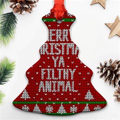 Ugly Christmas Sweater Christmas Tree Ornament (two Sides) by Valentinaart