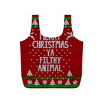 Ugly Christmas Sweater Full Print Recycle Bags (S)  Front