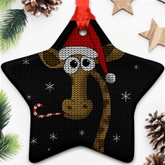 Christmas Giraffe  Ornament (Star)