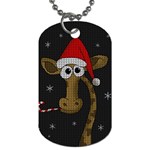 Christmas Giraffe  Dog Tag (One Side) Front