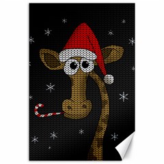 Christmas Giraffe  Canvas 24  X 36  by Valentinaart