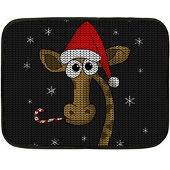 Christmas Giraffe  Fleece Blanket (Mini)