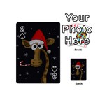 Christmas Giraffe  Playing Cards 54 (Mini)  Front - Spade2