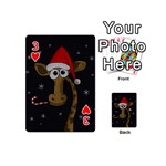 Christmas Giraffe  Playing Cards 54 (Mini)  Front - Heart3