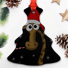 Christmas Giraffe  Christmas Tree Ornament (Two Sides)