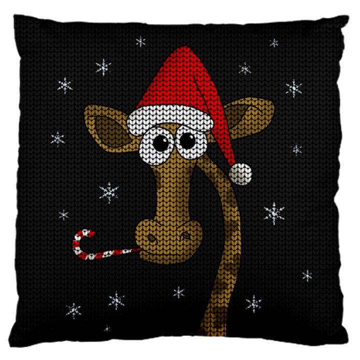 Christmas Giraffe  Large Cushion Case (One Side)