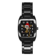 Christmas Giraffe  Stainless Steel Barrel Watch