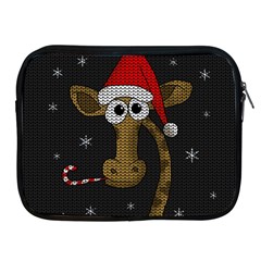 Christmas Giraffe  Apple Ipad 2/3/4 Zipper Cases by Valentinaart