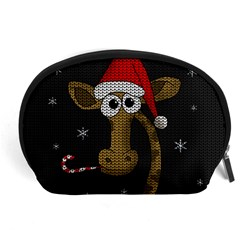 Christmas Giraffe  Accessory Pouches (Large) 