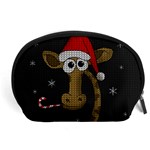 Christmas Giraffe  Accessory Pouches (Large)  Front