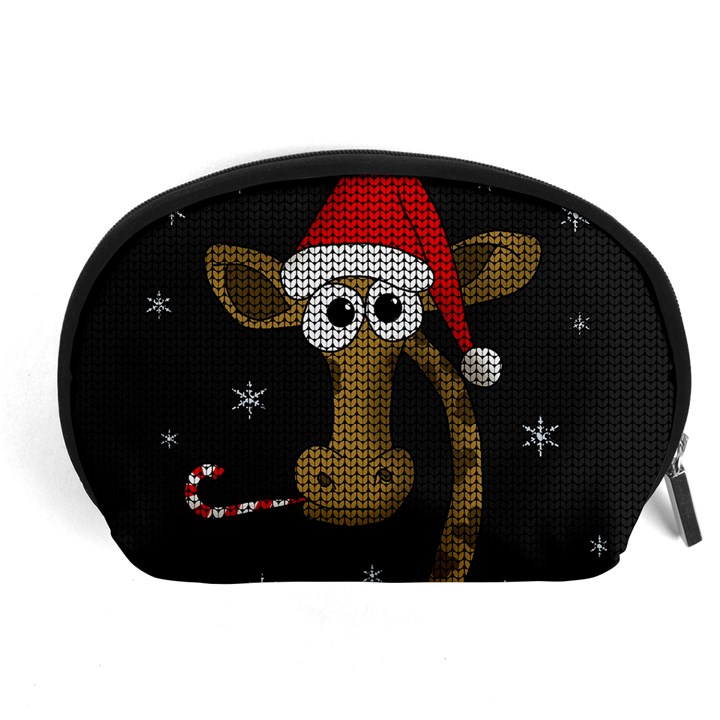 Christmas Giraffe  Accessory Pouches (Large) 