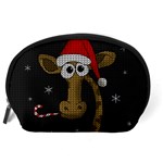 Christmas Giraffe  Accessory Pouches (Large)  Back