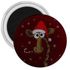 Christmas Giraffe  3  Magnets