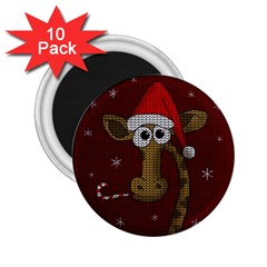 Christmas Giraffe  2.25  Magnets (10 pack) 