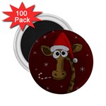 Christmas Giraffe  2.25  Magnets (100 pack)  Front