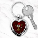 Christmas Giraffe  Key Chains (Heart)  Front