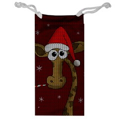 Christmas Giraffe  Jewelry Bag