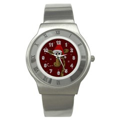 Christmas Giraffe  Stainless Steel Watch